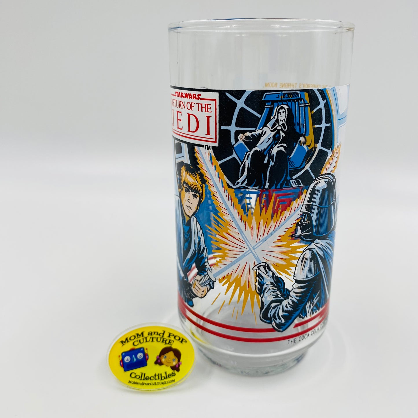 Burger King Coca-Cola Return of the Jedi Luke VS Vader 10oz glass (1983)