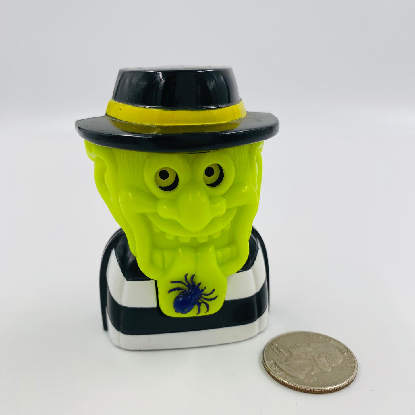 Ronald and Pals Haunted Halloween Hamburglar as a goblin Nerds candy dispenser McDonald's Happy Meal toy (1998) loose