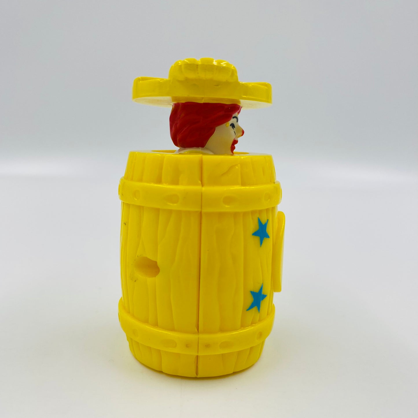 McRodeo Ronald McDonald in a barrel McDonald's Happy Meal toy (1995) loose
