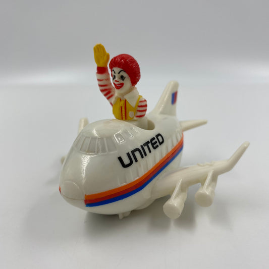 Friendly Skies Ronald McDonald in United Airlines airplane McDonald's Happy Meal toy (1991) loose