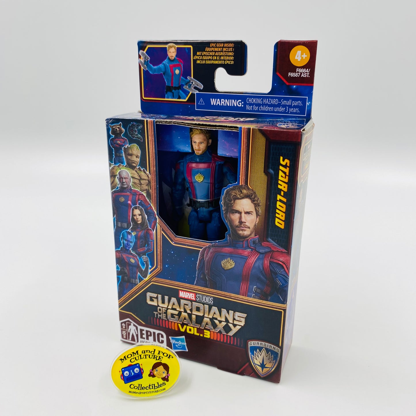 Marvel Epic Hero Series Guardians of the Galaxy Vol. 3 Star-Lord boxed 4” action figure (2023) Hasbro