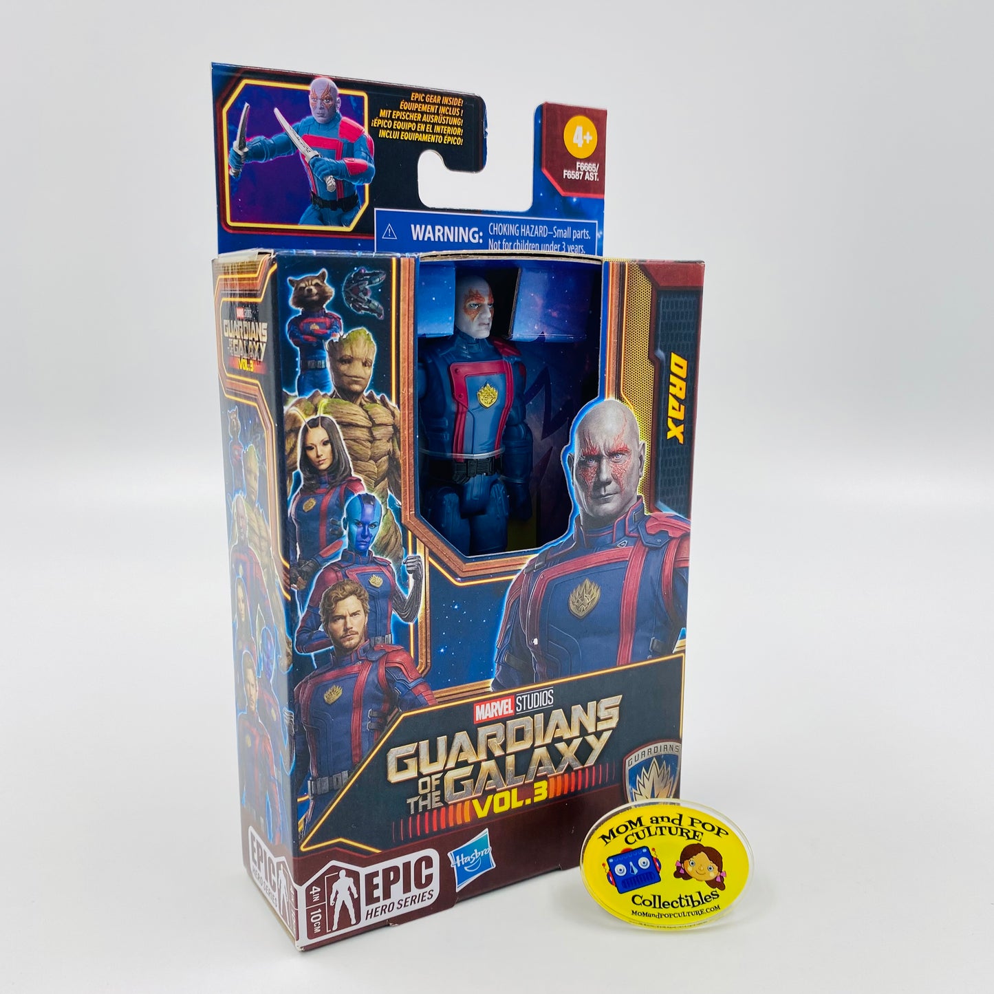 Marvel Epic Hero Series Guardians of the Galaxy Vol. 3 Drax boxed 4” action figure (2023) Hasbro