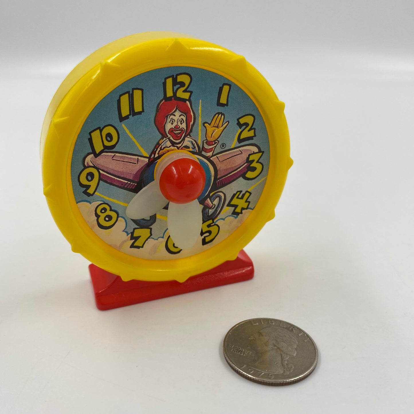 McDonaldland Good Morning Ronald Clock McDonald's Happy Meal toy (1991) loose
