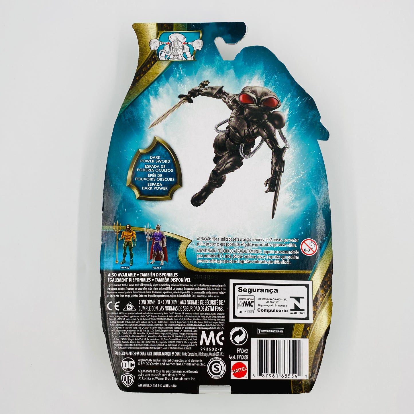 Aquaman set of 5 carded 6” action figures (2018) Mattel
