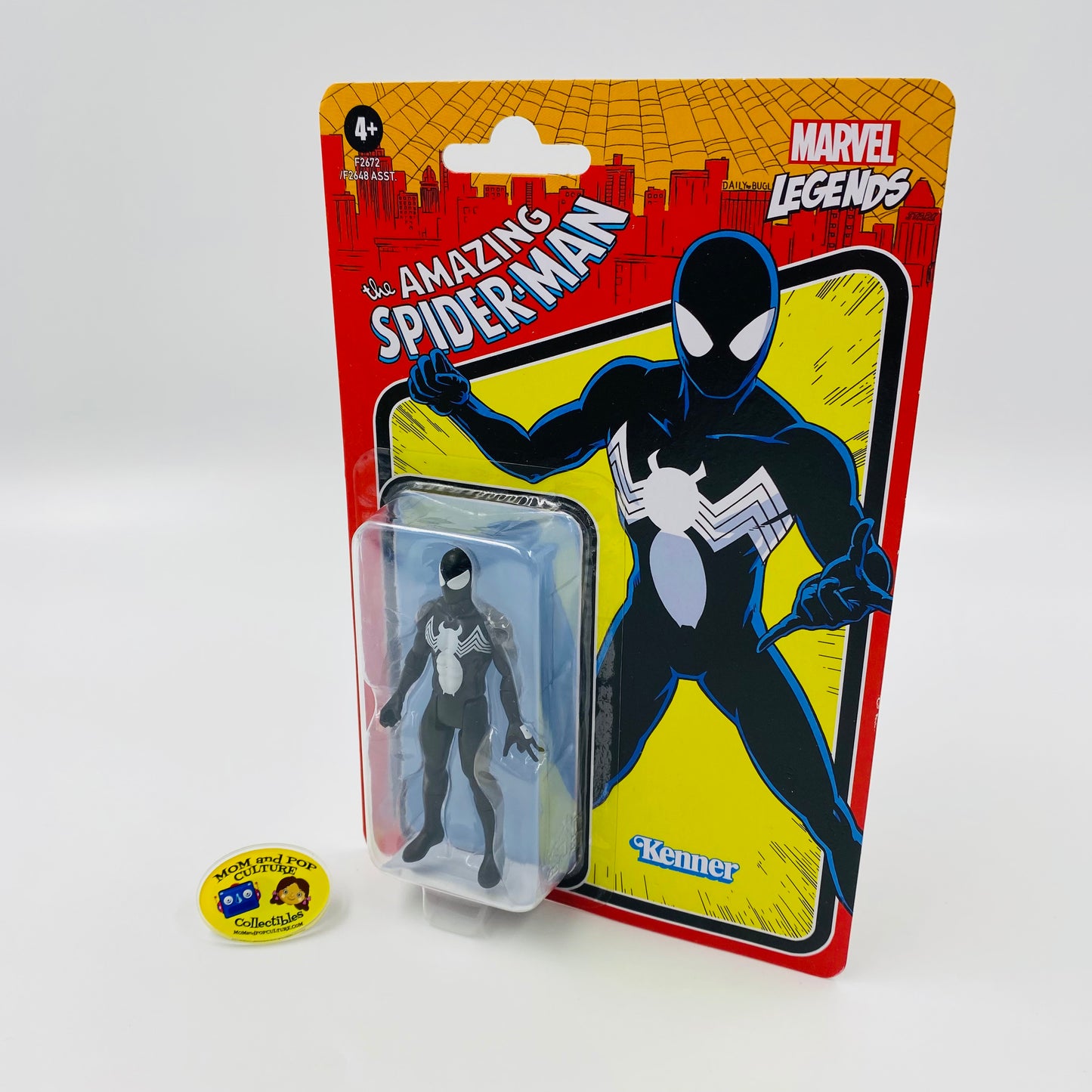 Marvel Legends Retro Symbiote Spider-Man carded 3.75” action figure (2021) Kenner (Hasbro)