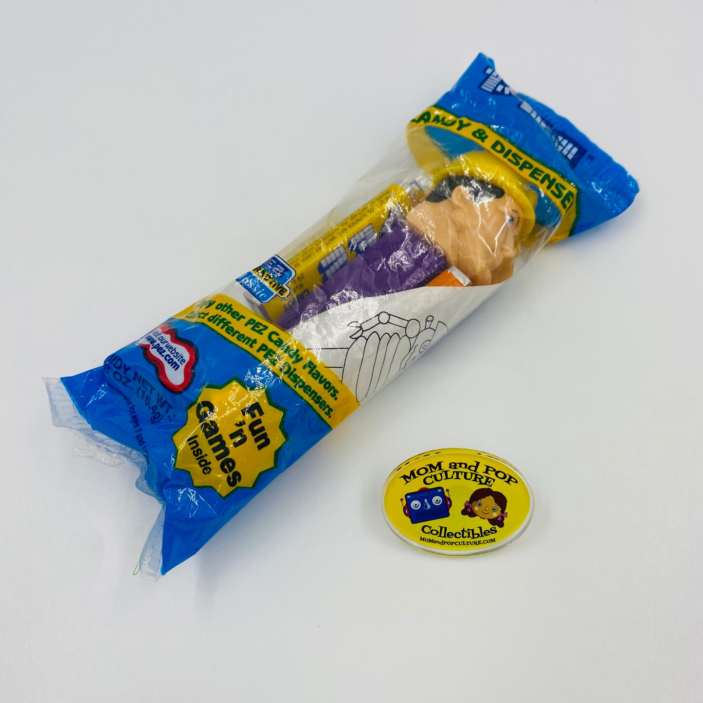 Emergency Heroes Chris the Construction Worker PEZ dispenser (2003) bagged 5.9 Slovenia blue cello