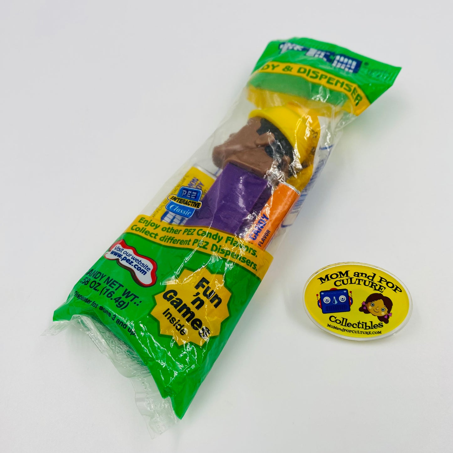 Emergency Heroes Chuck the Construction Worker PEZ dispenser (2003) bagged 5.9 Slovenia green cello