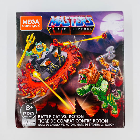 Mega Construx Masters of the Universe Battle Cat VS Roton with He-Man & Mer-Man boxed building bricks set with 2” micro action figures (2020) GPH23 Mattel