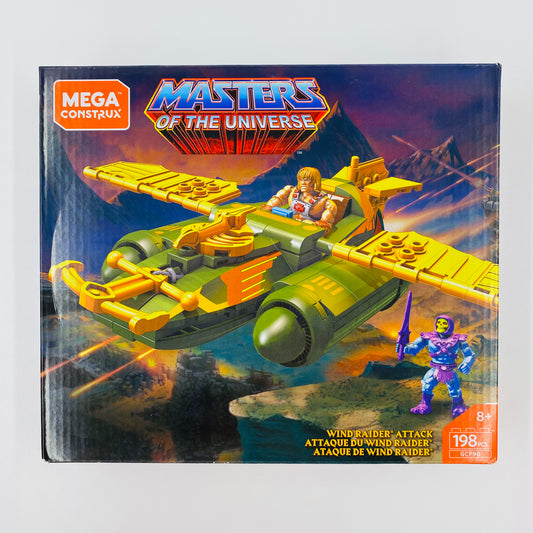 Mega Construx Masters of the Universe Wind Raider Attack with He-Man & Skeletor boxed building bricks set with 2” micro action figures (2019) GCP90 Mattel