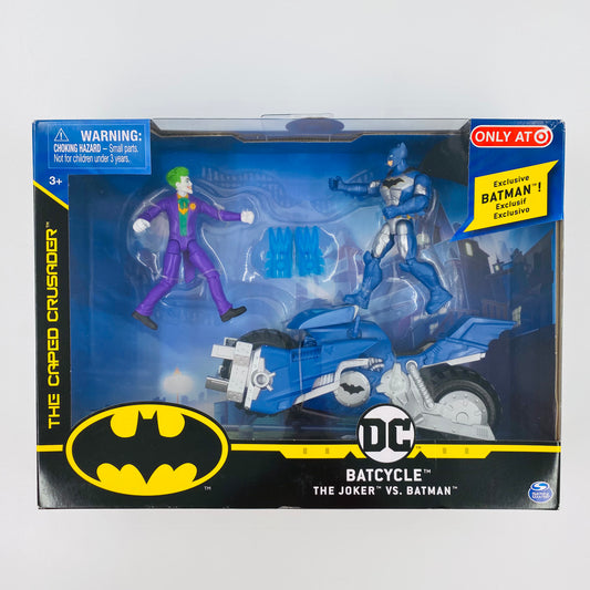 Batman The Caped Crusader Creature Chaos Batcycle, The Joker VS Batman boxed vehicle & 4” action figures (2021) Spin Master