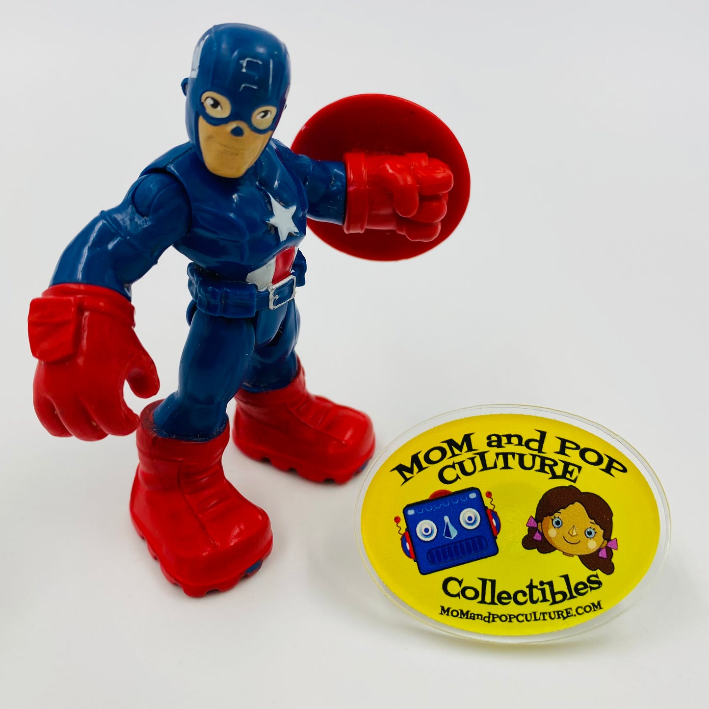 Playskool Heroes Marvel Super Hero Adventures Captain America loose 2.5” action figure Hasbro