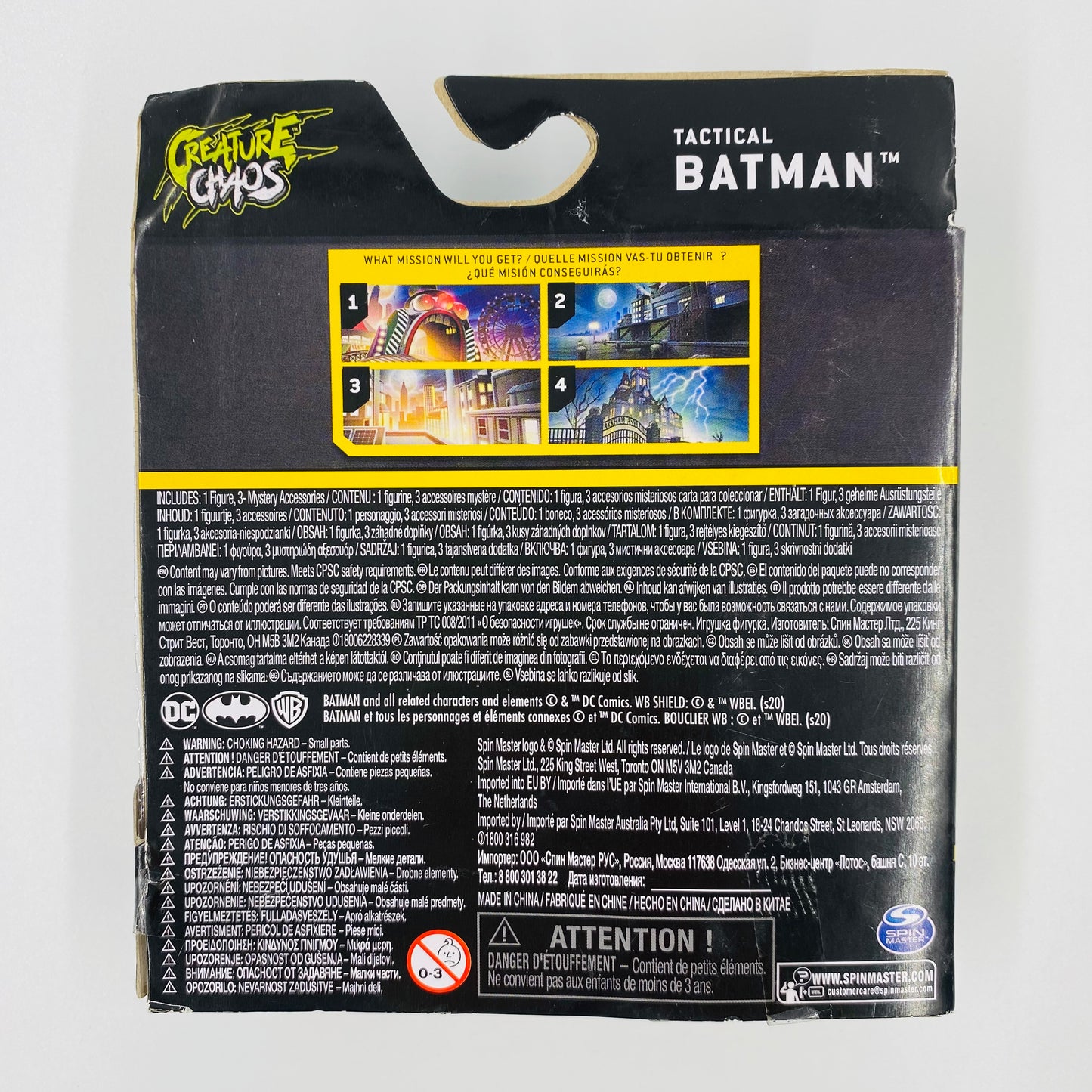 Batman The Caped Crusader Creature Chaos Tactical Batman carded 4” action figure (2020) Spin Master