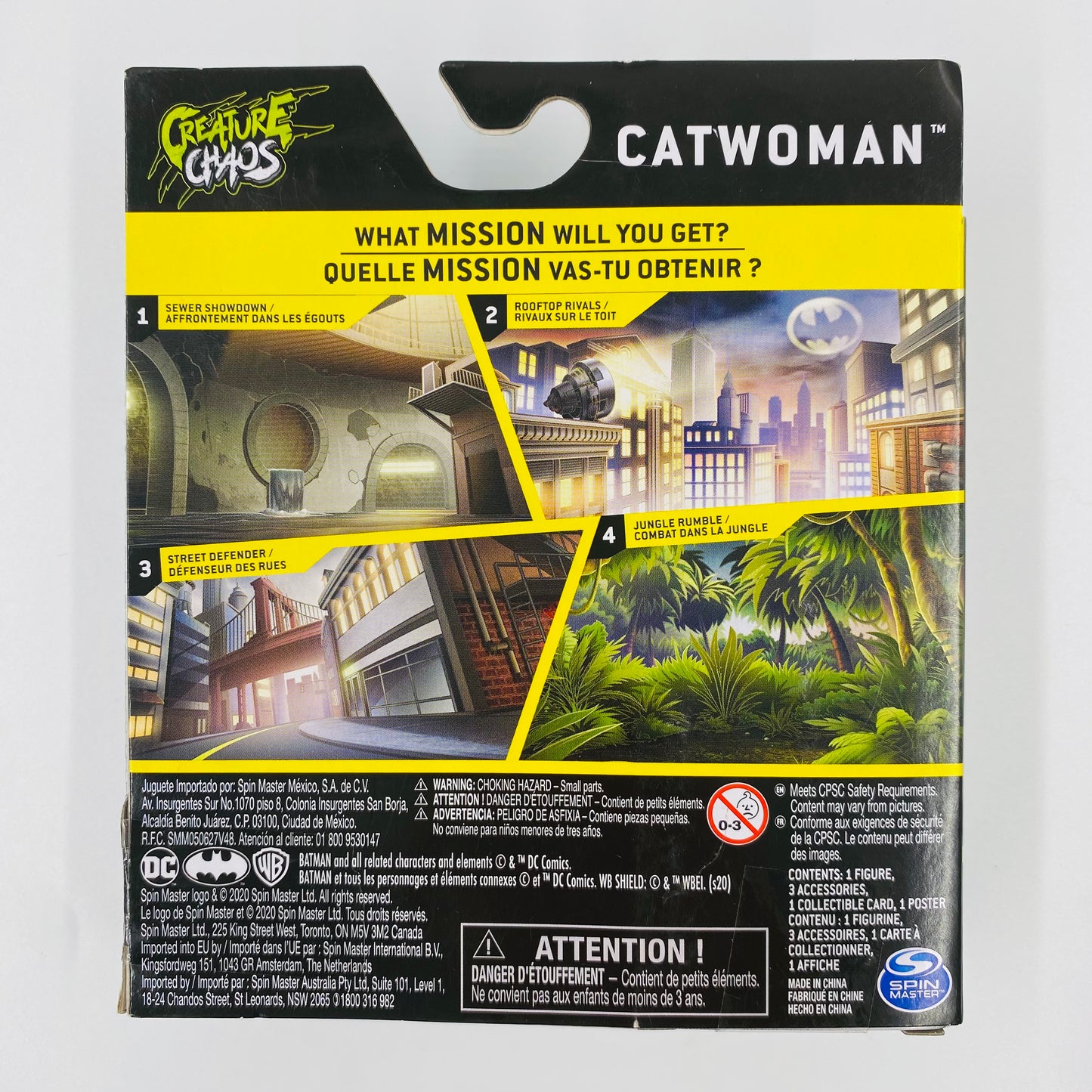 Batman The Caped Crusader Creature Chaos Catwoman carded 4” action figure (2020) Spin Master