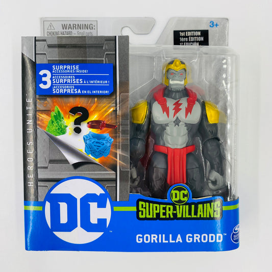 DC Heroes Unite DC Super Villains Gorilla Grodd carded 4” action figure (2020) Spin Master