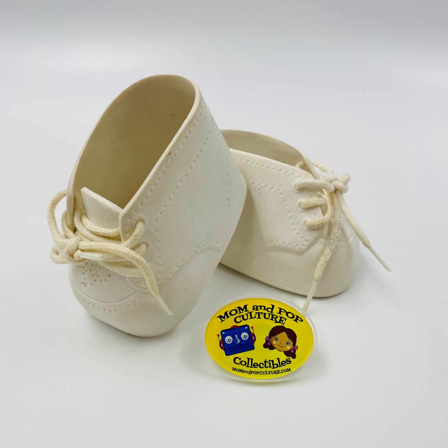 Cabbage Patch Kids white Oxford lace up shoes (1980’s) Coleco