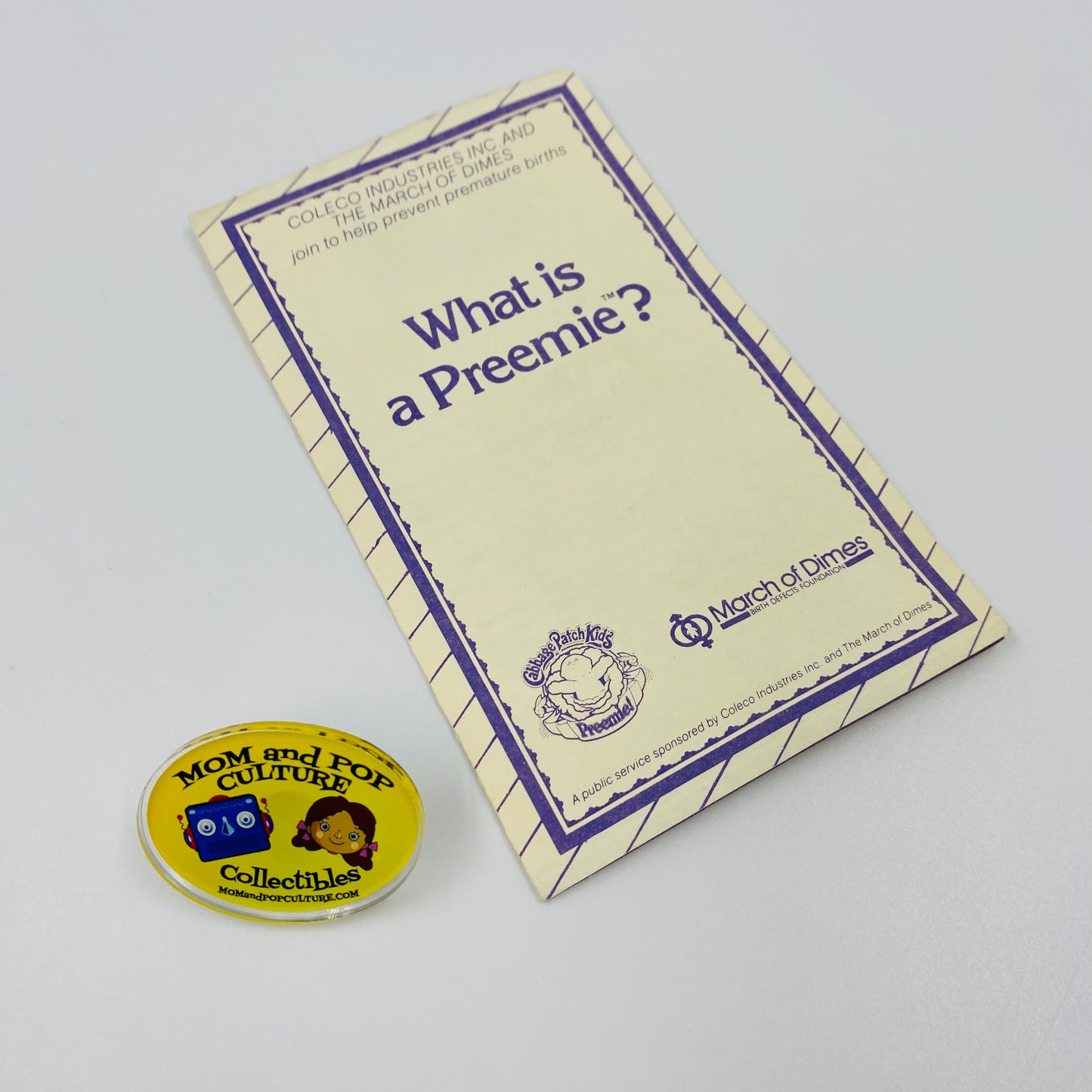 Cabbage Patch Kids What is a Preemie? information brochure (1984) Coleco & March of Dimes