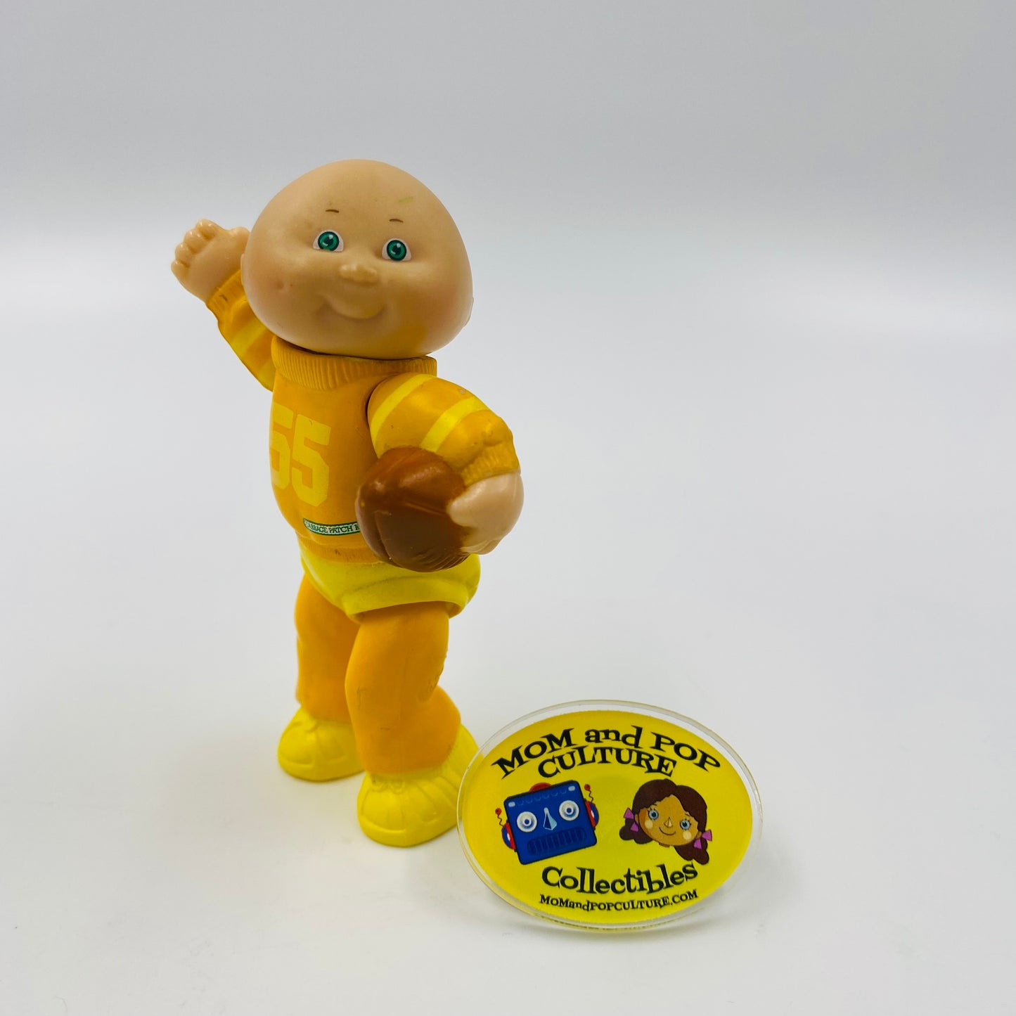 Cabbage Patch Kids yellow & orange outfit/football loose 3.5” poseable figure (1984) Panosh Place