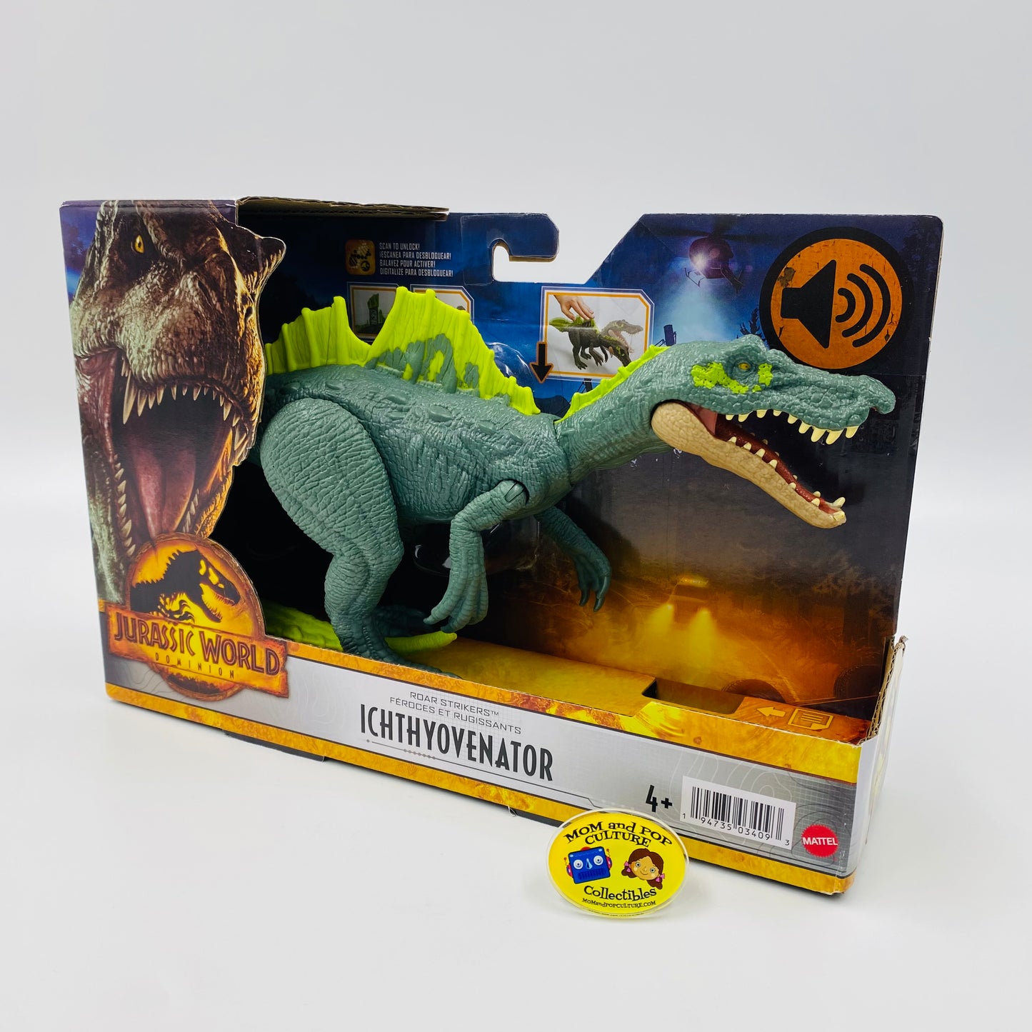 Jurassic World Dominion Roar Strikers Ichthyovenator carded action figure (2022) Mattel
