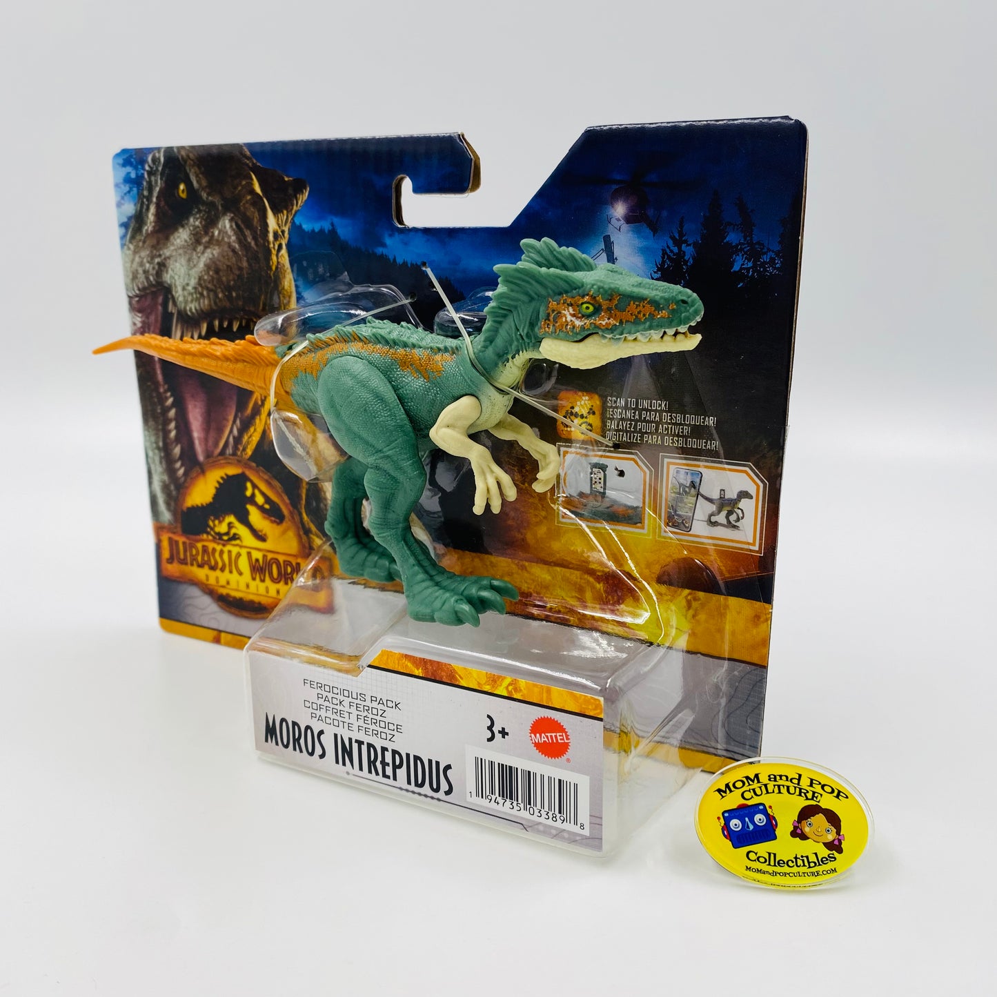 Jurassic World Dominion Ferocious Pack Moros Intrepidus carded action figure (2022) Mattel