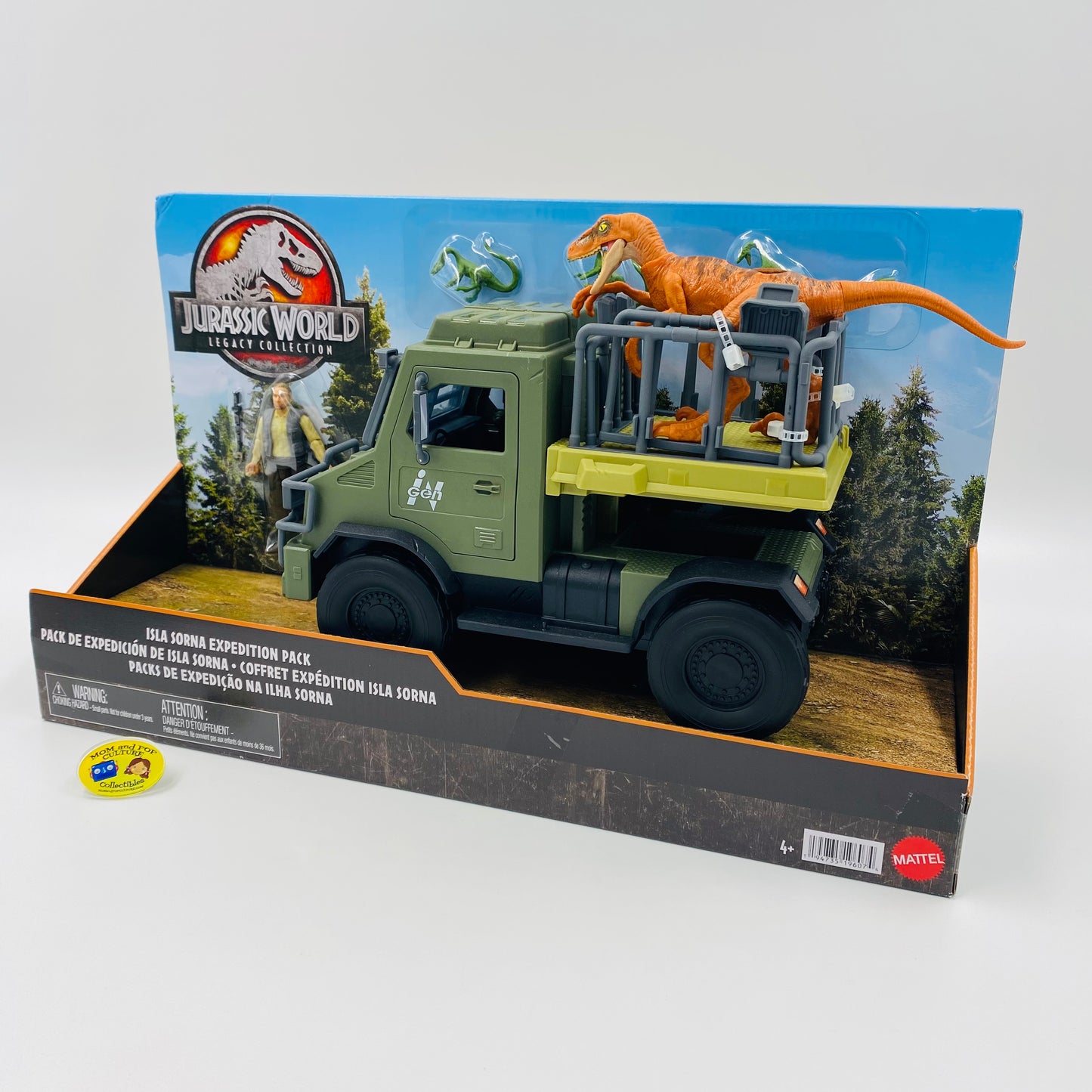 Jurassic World Legacy Collection Isla Sorna Expedition Pack boxed action figures & vehicle (2023) Mattel