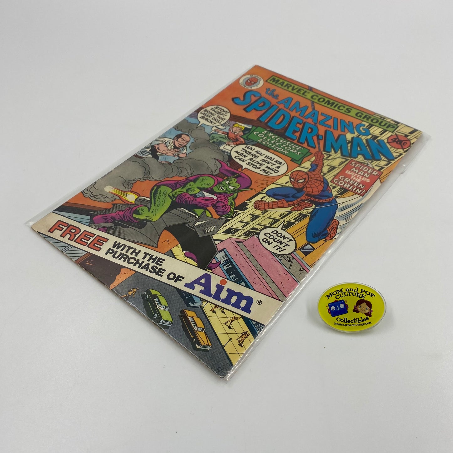 Exclusive Collectors Edition Spider-Man (1980) Marvel & Aim Toothpaste (GD)