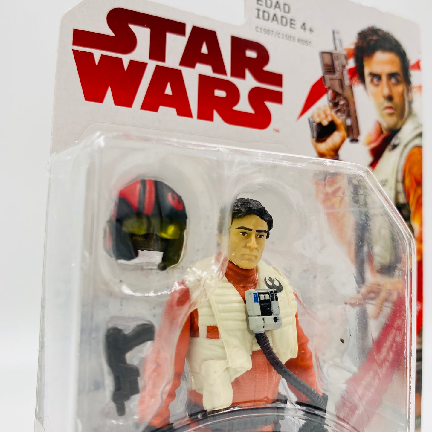 Star Wars The Last Jedi Poe Dameron (Resistance Pilot) 3.75” carded action figure (2017) Hasbro