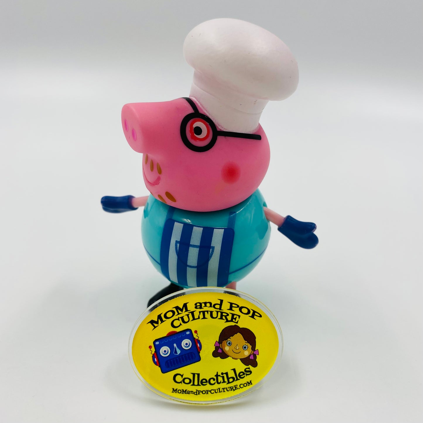 Peppa Pig Daddy Pig (chef) loose 3.5” mini figure (2015) Jazwares