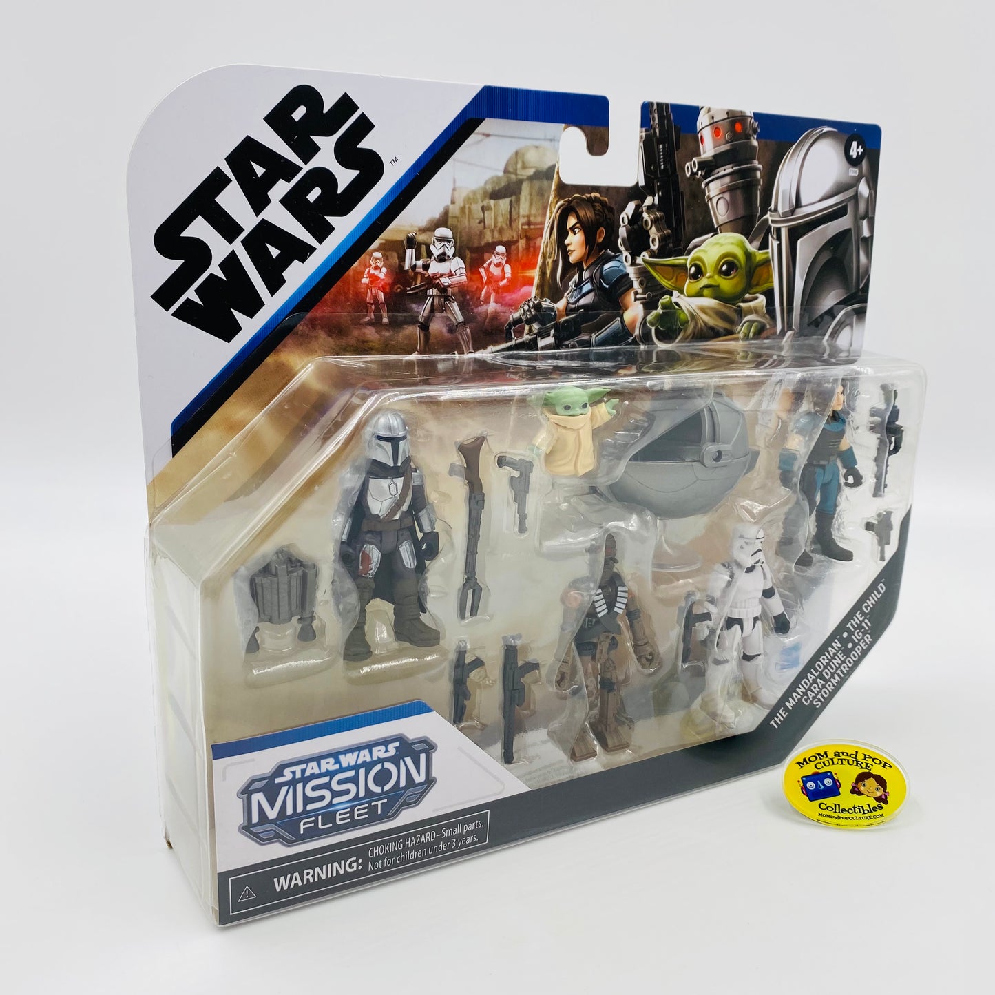 Star Wars Mission Fleet The Mandalorian, The Child (Grogu), Cara Dune, IG-11 & Stormtrooper carded figures (2021) Hasbro