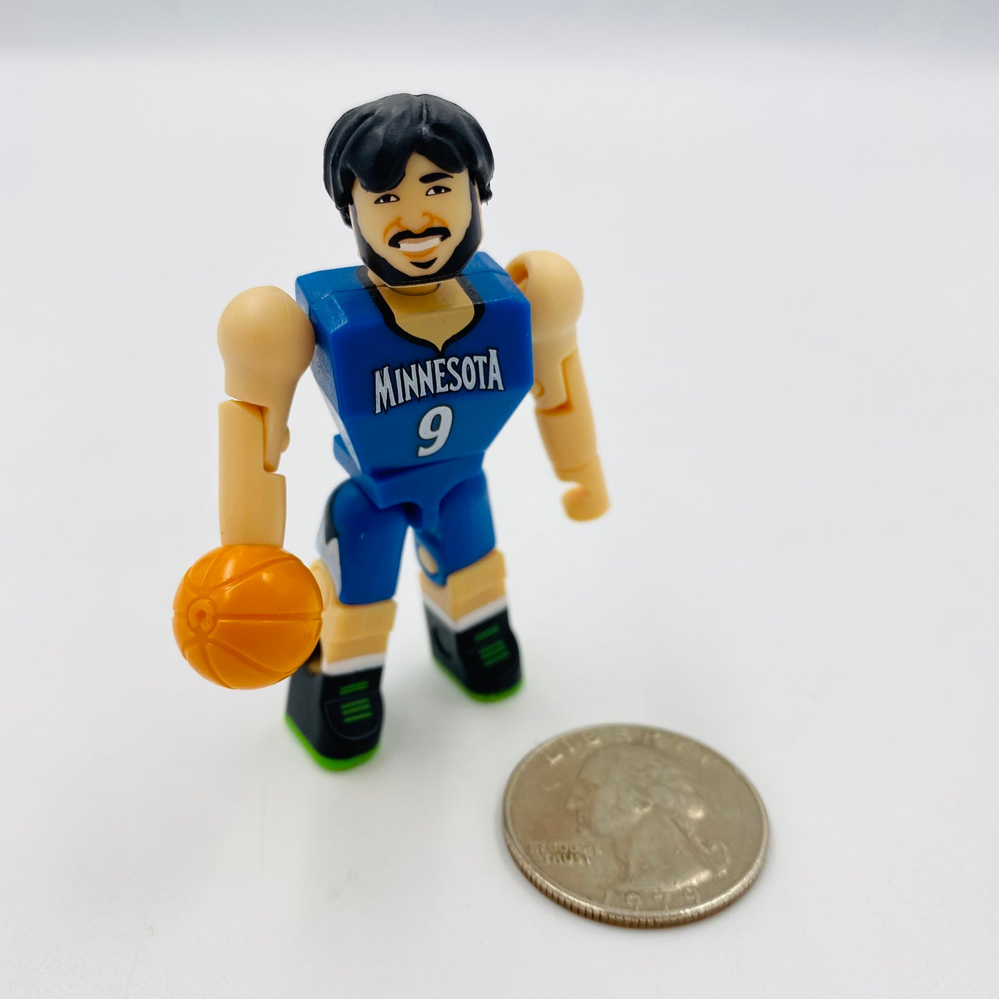 C3 Construction NBA Series 1 Minnesota Timberwolves Ricky Rubio loose 2" action figure (2015) Play Along Toys