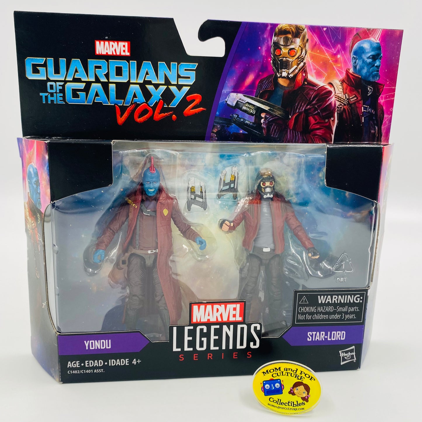 Marvel Legend Series Guardians of the Galaxy Vol. 2 Yondu & Star-Lord carded 4” action figure 2 pack (2016) Hasbro