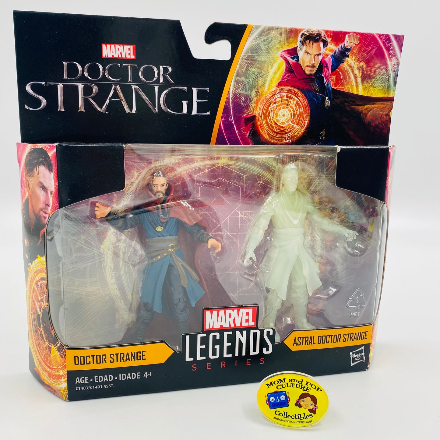 Marvel Legend Series Doctor Strange & Astral Doctor Strange carded 4” action figure 2 pack (2016) Hasbro