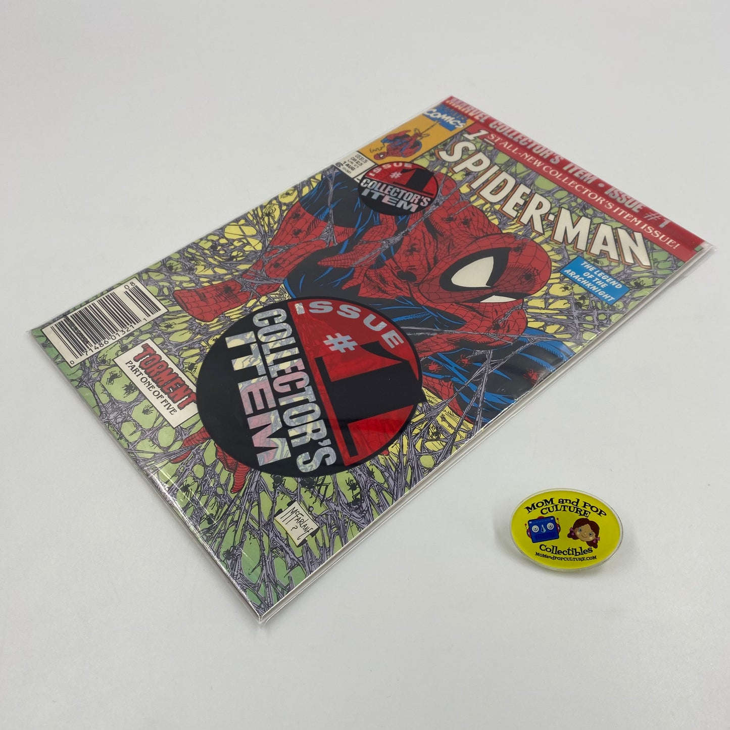 Spider-Man #1 polybagged newsstand edition (1990) Marvel (VF-)