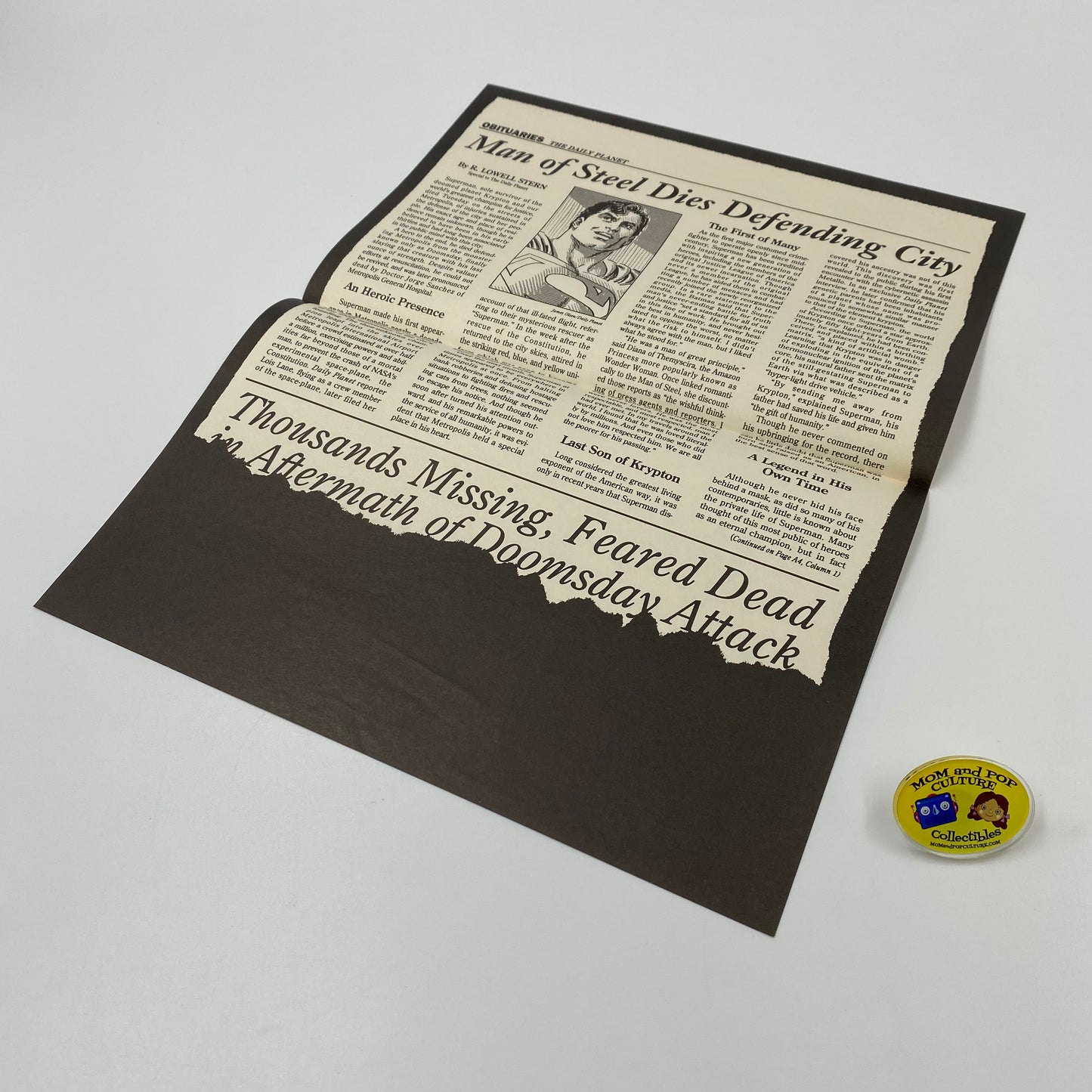 Superman #75 Daily Planet Obituary (1993) DC