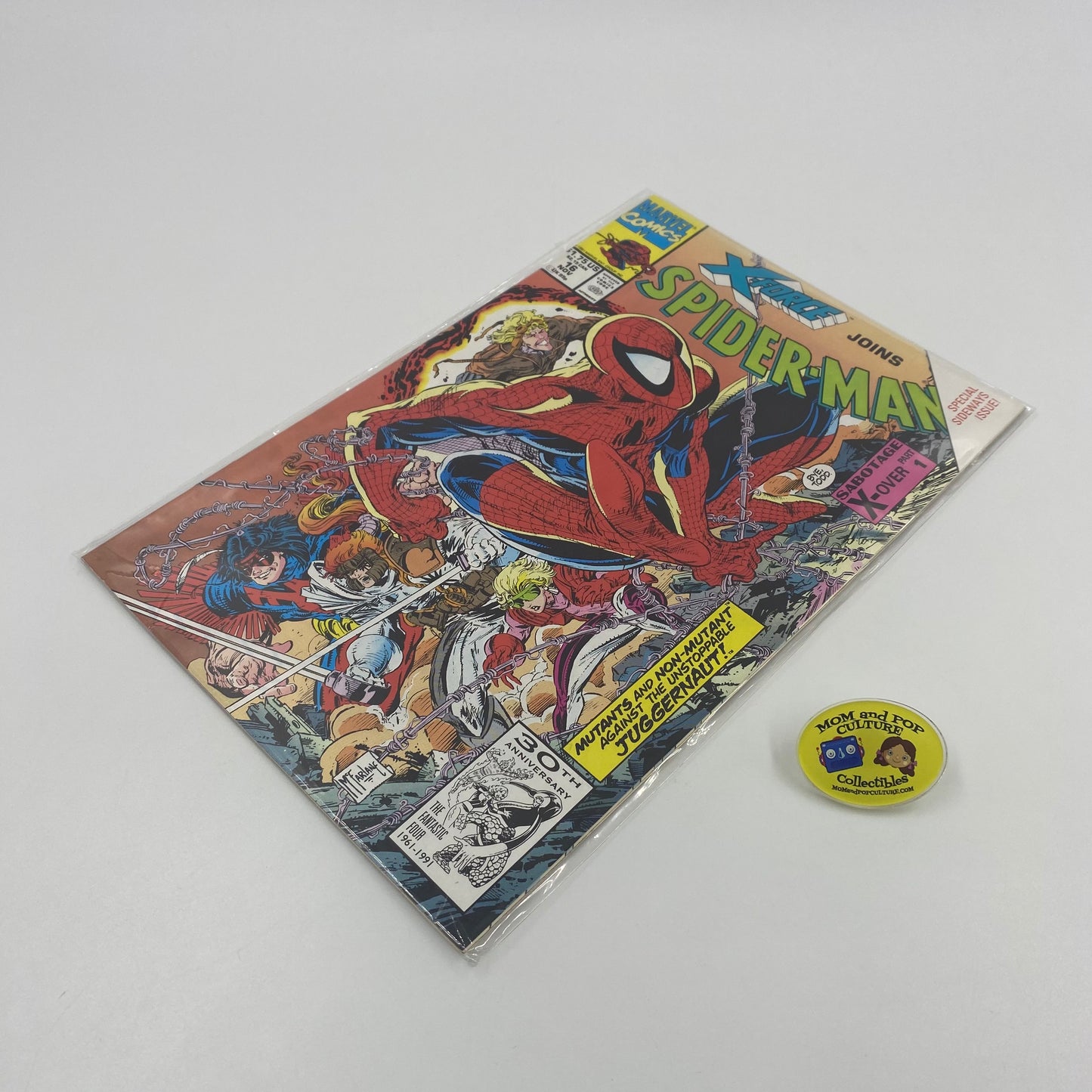 Spider-Man #16 direct edition “Sabotage X-Over” (1991) Marvel (VG+)