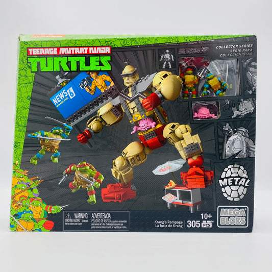 Mega Bloks Teenage Mutant Ninja Turtles Krang’s Rampage with Krang, Leonardo & Raphael boxed building bricks set with 2” micro action figures (2016) DMW32 Mattel