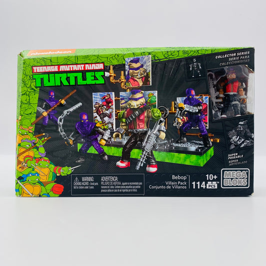 Mega Bloks Teenage Mutant Ninja Turtles Bebop with Foot Soldiers Villain Pack boxed 2” micro action figures with diorama base (2016) DMW29 Mattel