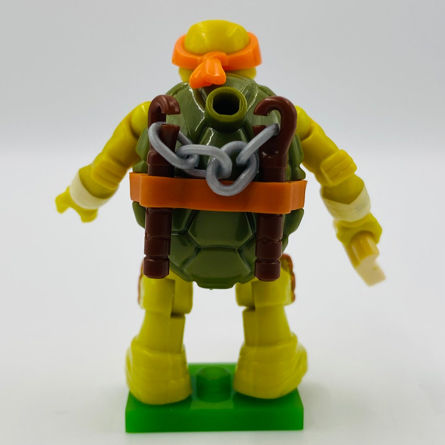 Mega Bloks Teenage Mutant Ninja Turtles series 1 Michelangelo loose 2” micro action figure (2015) Mattel