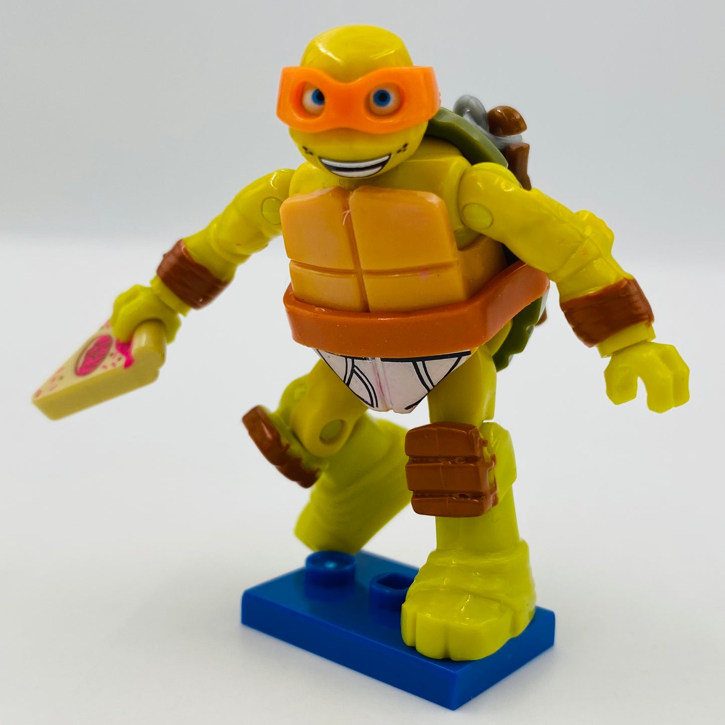 Mega Bloks Teenage Mutant Ninja Turtles series 3 Michelangelo loose 2” micro action figure (2015) Mattel