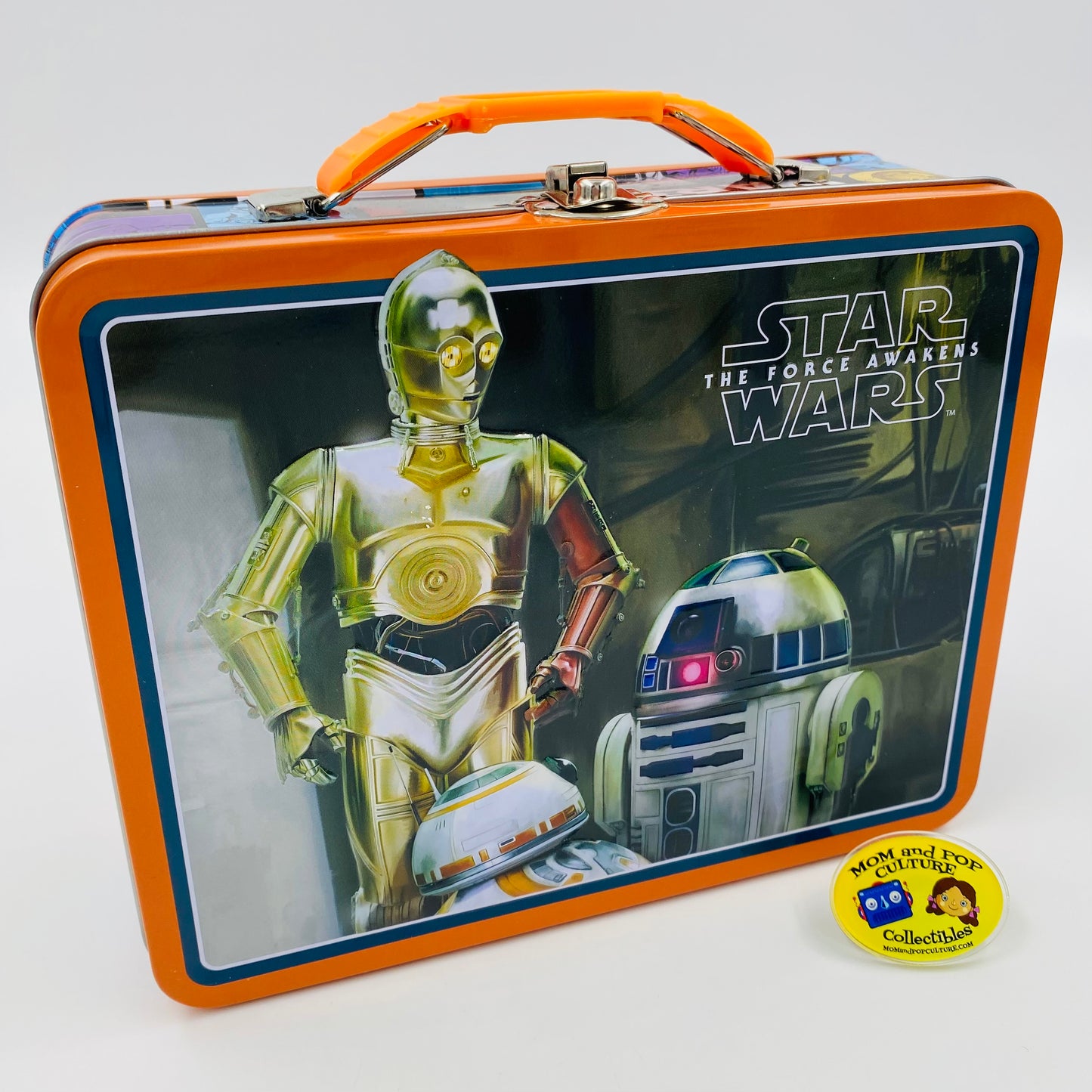 Star Wars Episode VII The Force Awakens droids tin lunch box (2015) Tin Box Co.