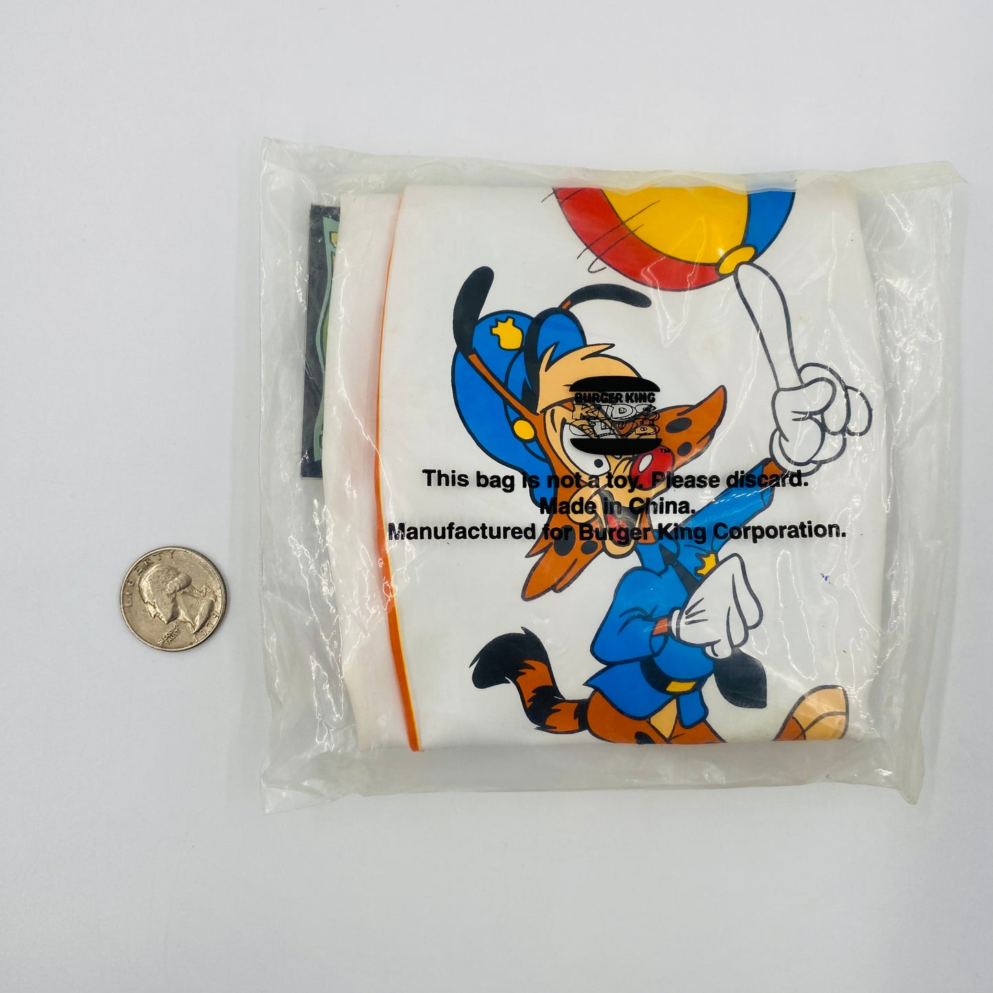 Disney Afternoon Bonkers D Bobcat blow up beach ball Burger King Kids' Meal toy (1994) bagged