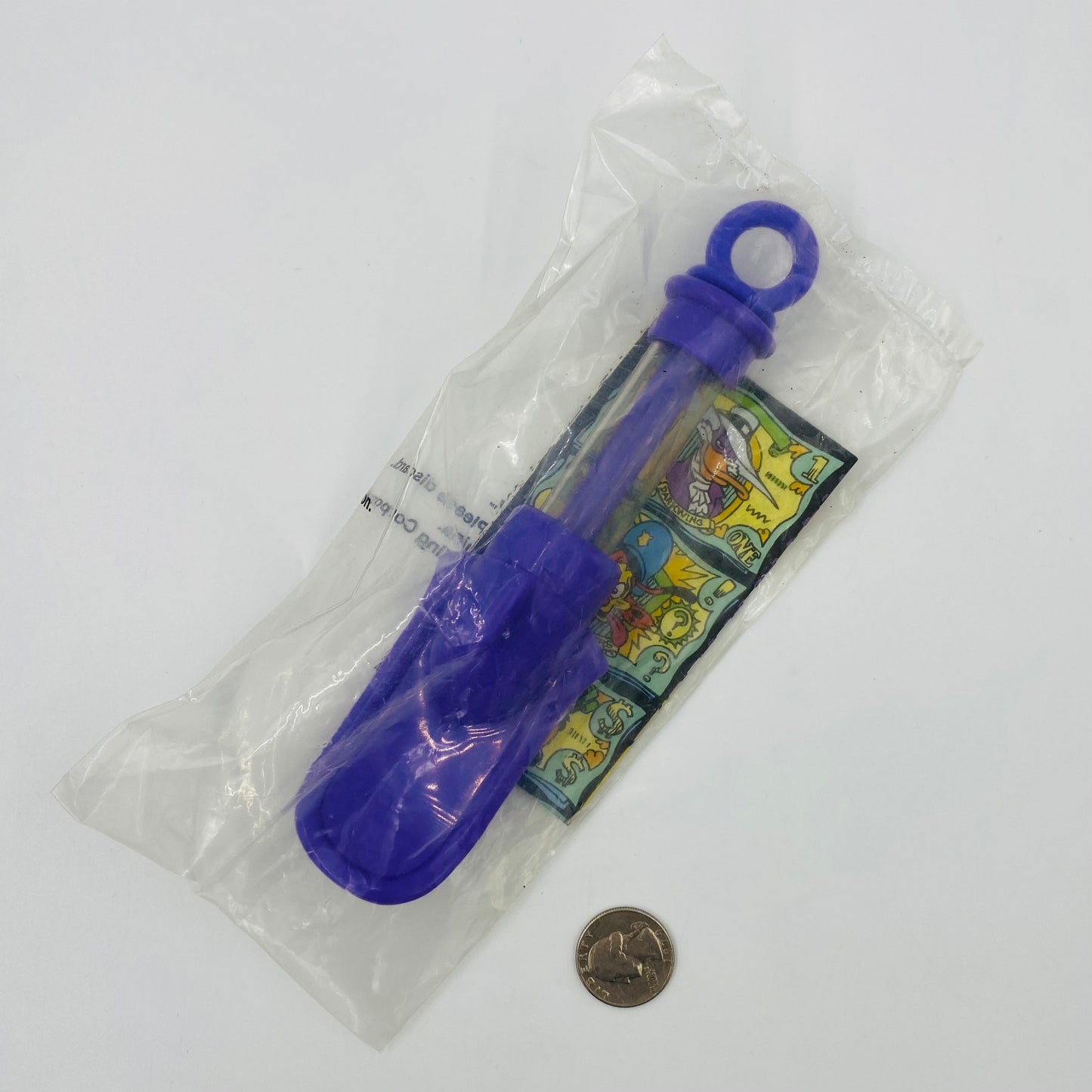 Disney Afternoon Darkwing Duck squirter Burger King Kids' Meal toy (1994) bagged