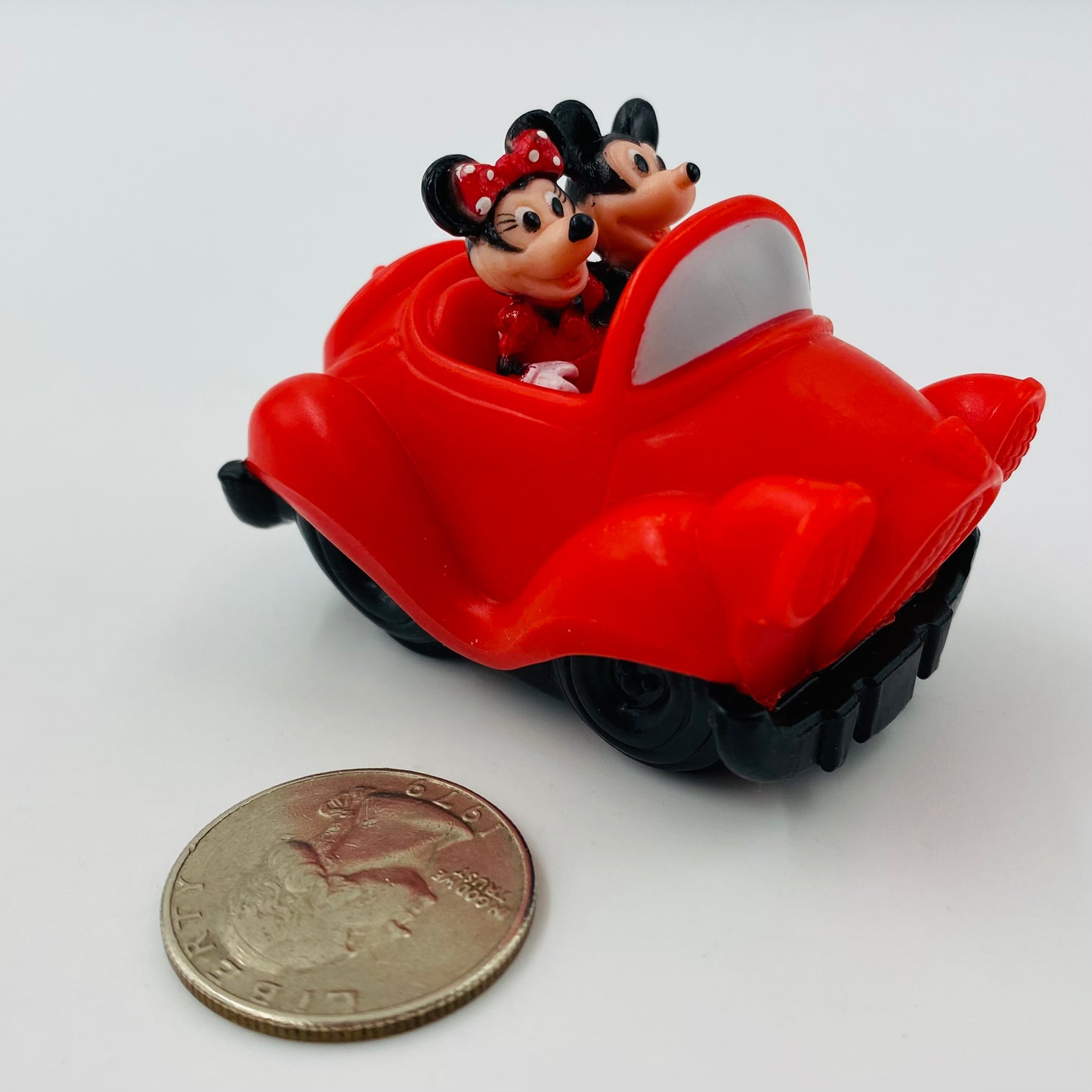 Mickey's Toontown Disneyland Mickey Mouse & Minnie Mouse wind up car Burger King Kids' Meal toy (1993) loose