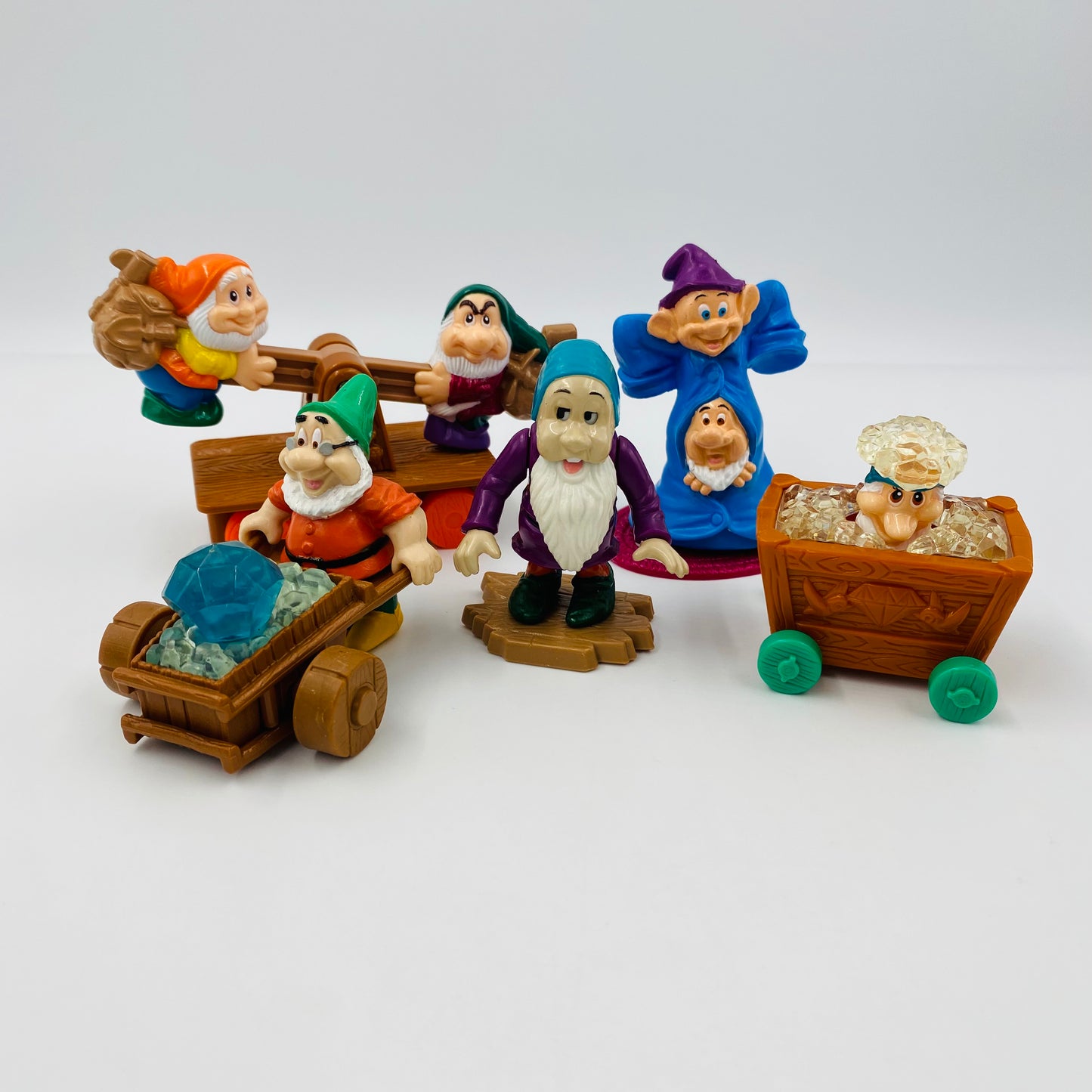 Snow White and the Seven Dwarfs set McDonald's Happy Meal toy (1992) loose