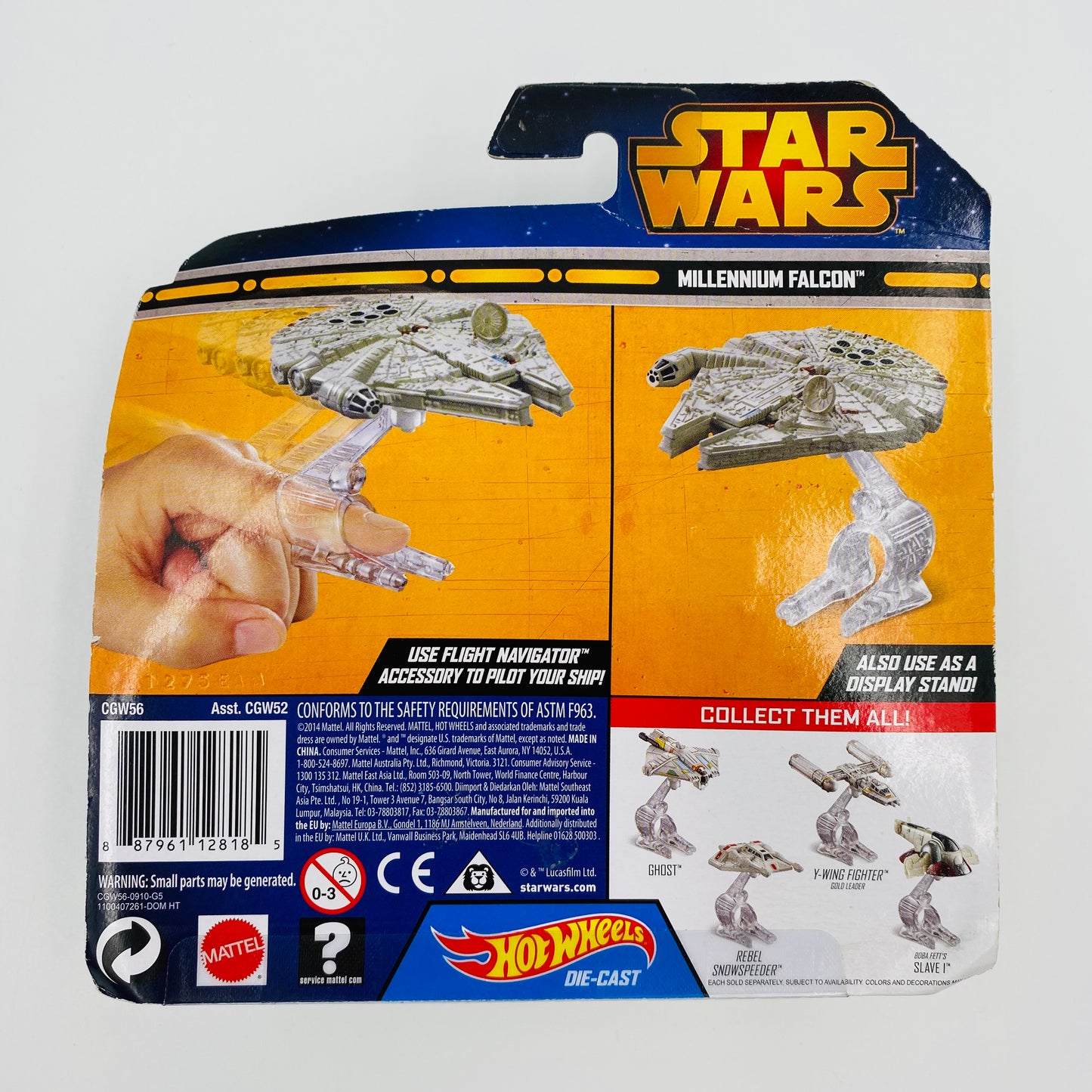 Hot Wheels Star Wars Millennium Falcon carded die-cast vehicle (2014) Mattel