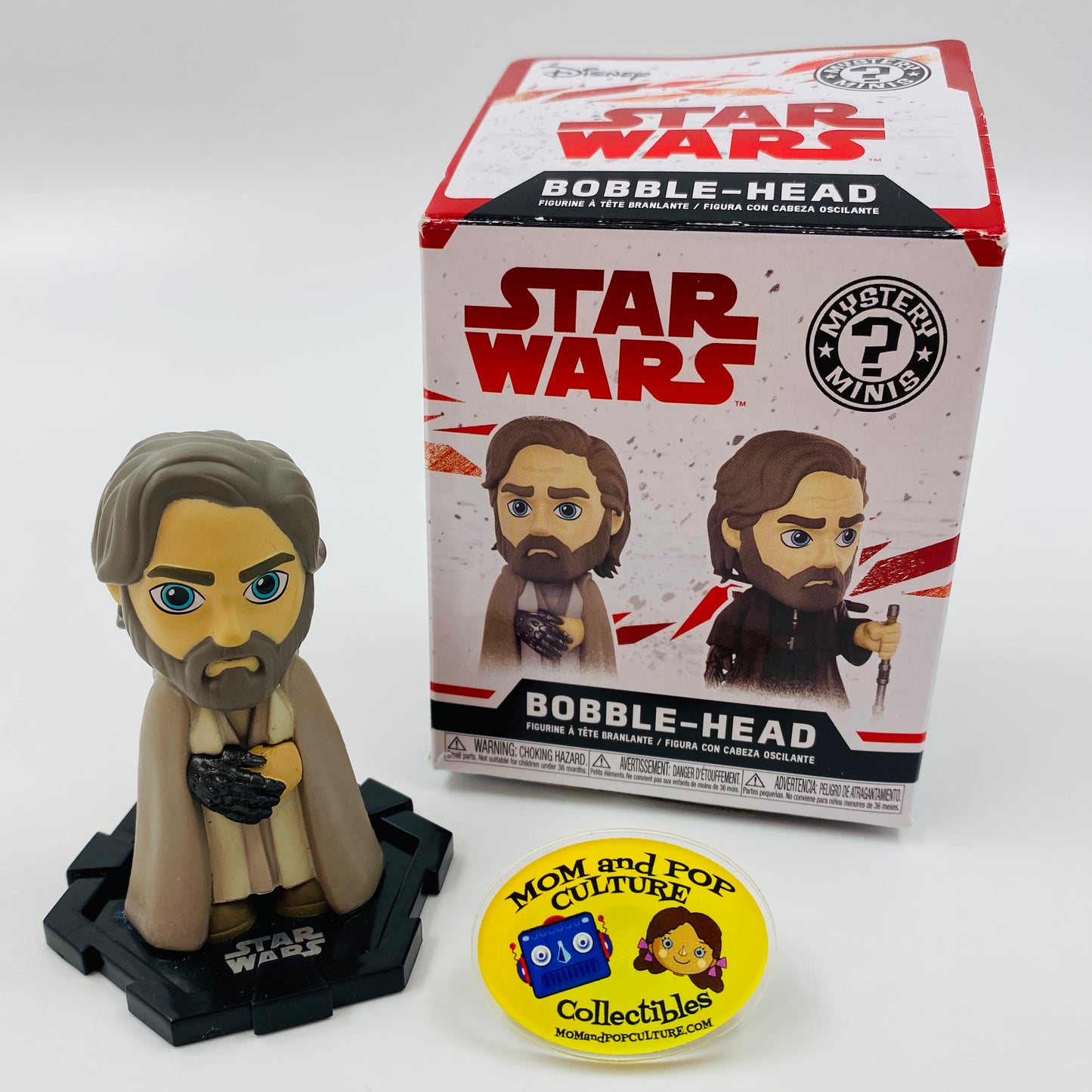Star Wars Mystery Minis Luke Skywalker 3” loose bobble-head (2017) Funko