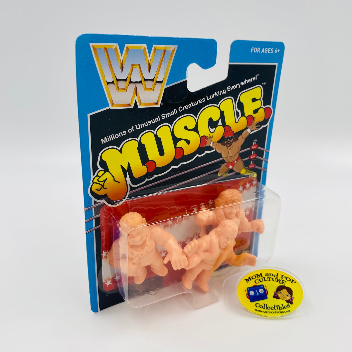 M.U.S.C.L.E. WWE Ultimate Warrior, Jake “The Snake” Roberts & Junkyard Dog 2” figurine 3-pack (2017) Mattel & Super7