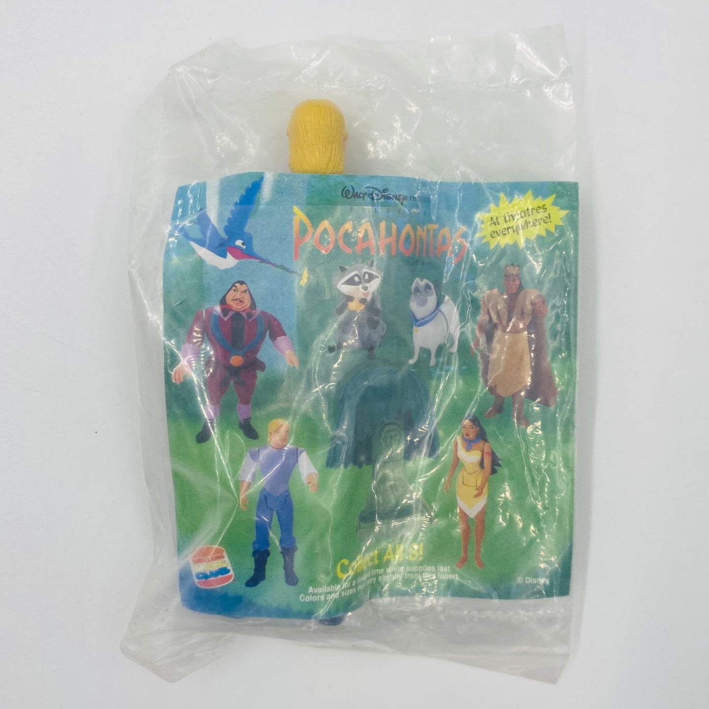 Pocahontas John Smith Burger King Kids' Meal toy (1995) bagged