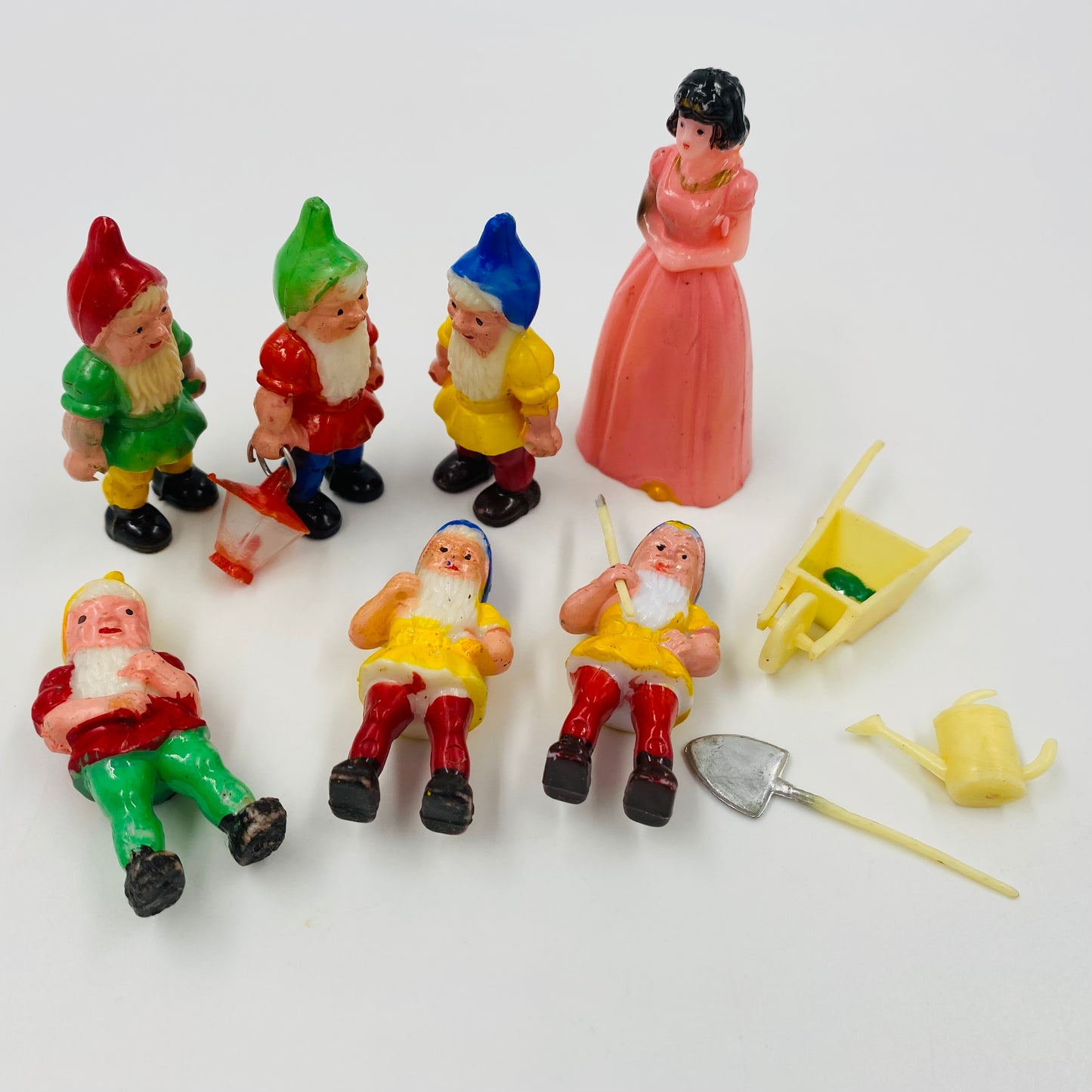 Snow White and the Seven Dwarfs or Garden Gnomes and a Princess 2.5” - 3.5” figurines