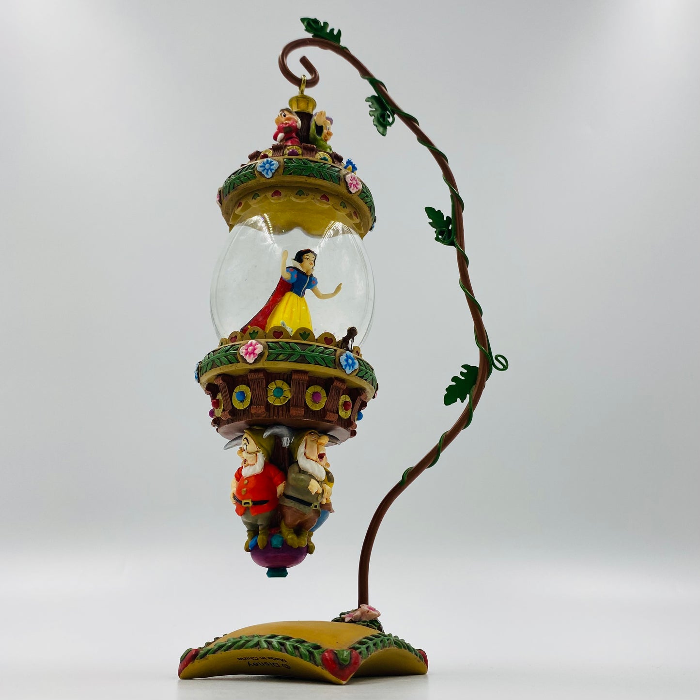 Snow White and the Seven Dwarfs 11” hanging snow globe
