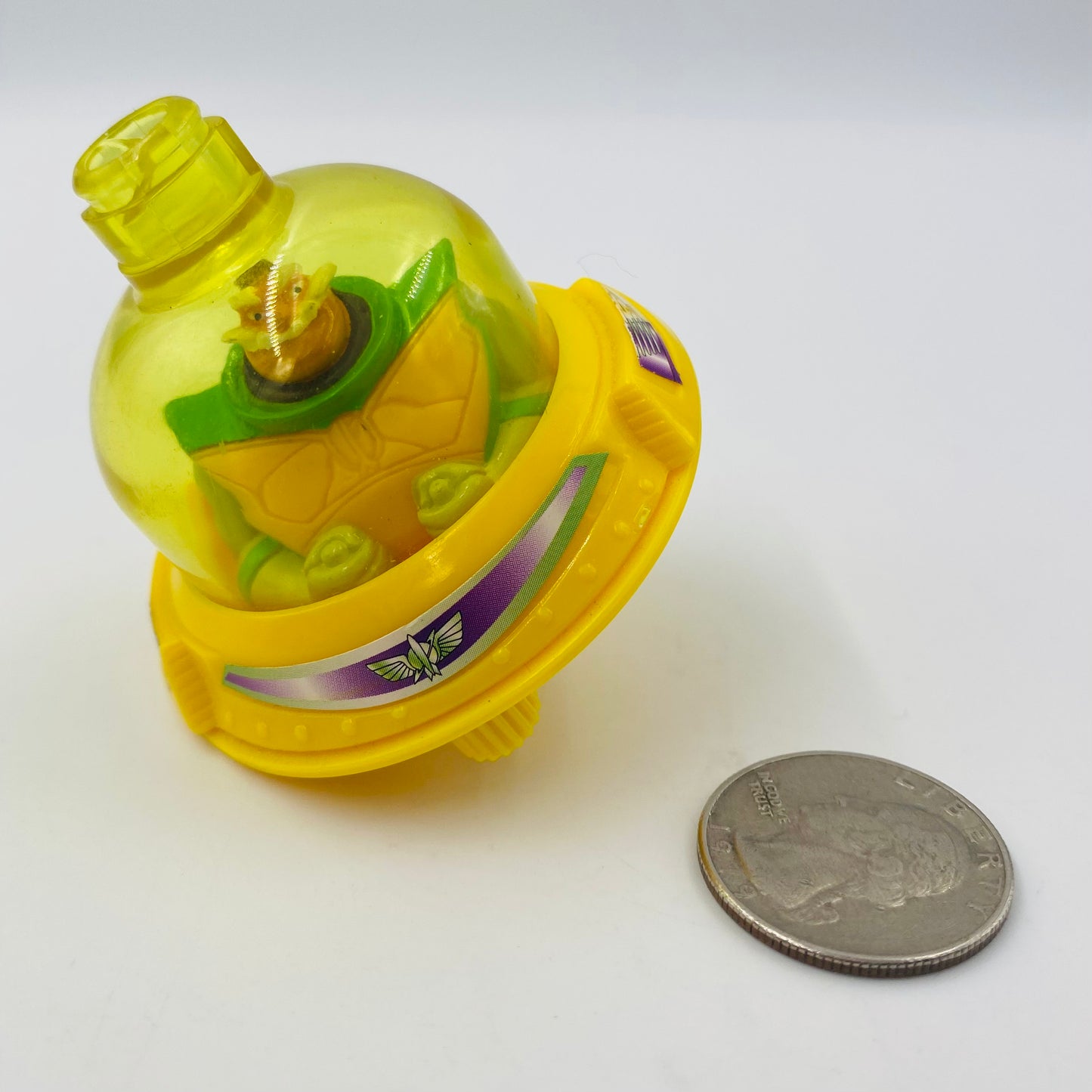 Buzz Lightyear of Star Command Commander Nebula McDonald's Happy Meal spinning launch toy (2001) loose